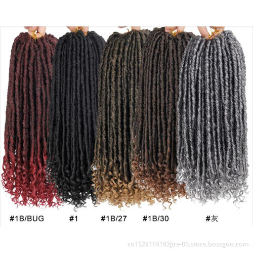 Japanese Kaneka fiber 24 faux locs crochet hair dreadlock, hair piece faux dreads soft locs with curly ends